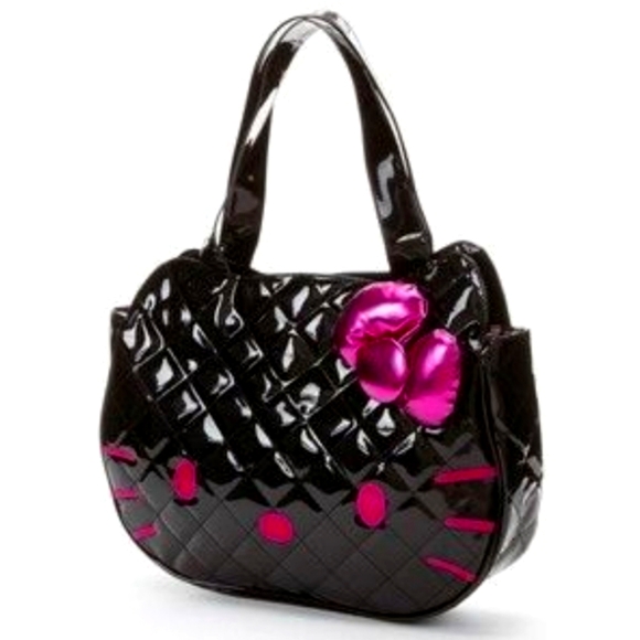 Hello Kitty Handbags - 💗🖤 Loungefly Hello Kitty Patent Tote Bag 🖤💗